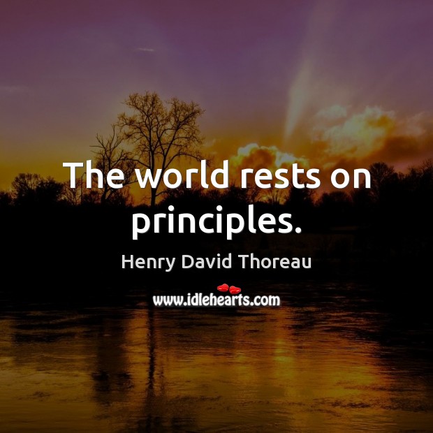The world rests on principles. Image