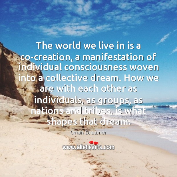 The world we live in is a co-creation, a manifestation of individual Image
