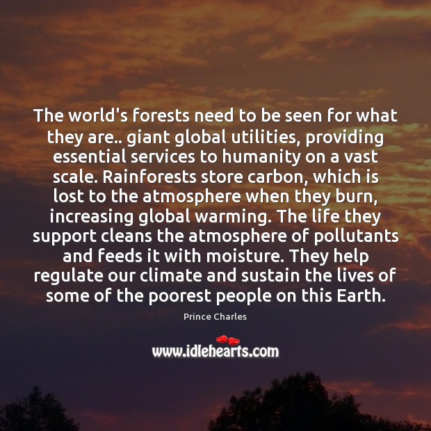 The world’s forests need to be seen for what they are.. giant Prince Charles Picture Quote