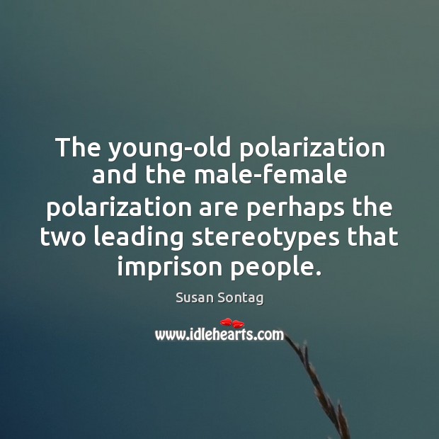 The young-old polarization and the male-female polarization are perhaps the two leading Image