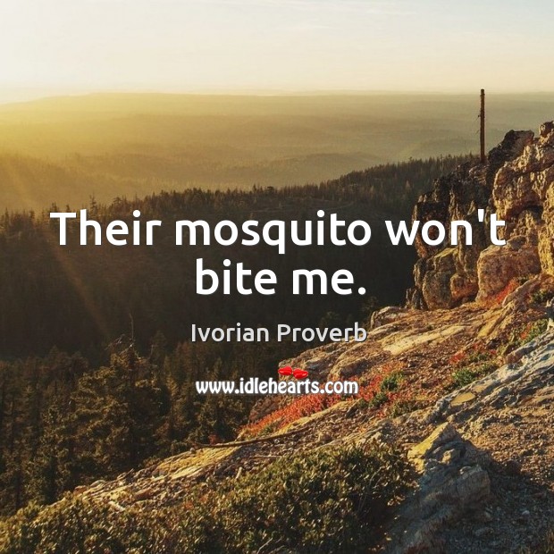Their mosquito won’t bite me. Image
