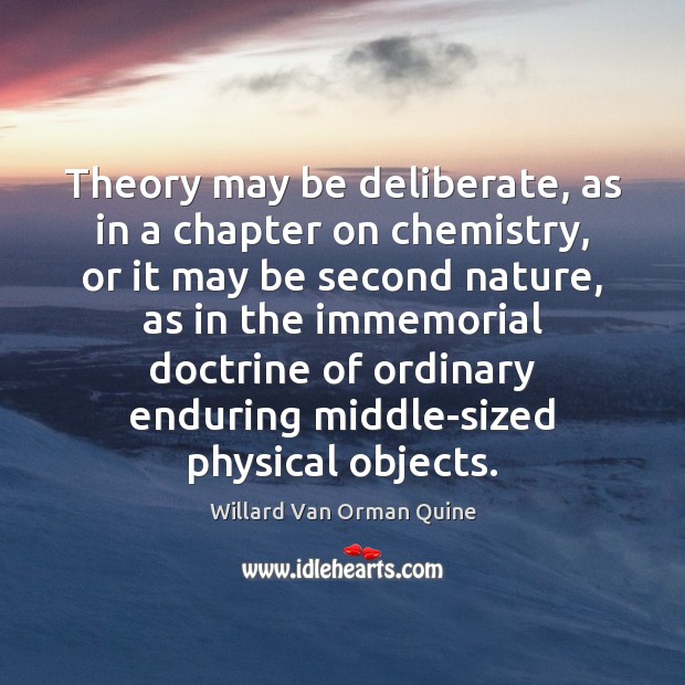 Theory may be deliberate, as in a chapter on chemistry, or it Image