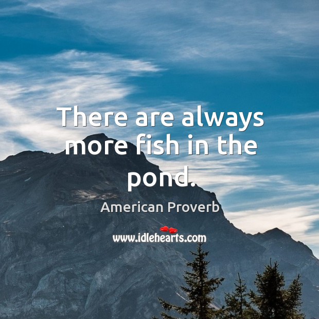 There are always more fish in the pond. American Proverbs Image