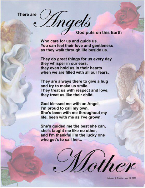 There are angels God puts on this earth. Heart Touching Poems Image