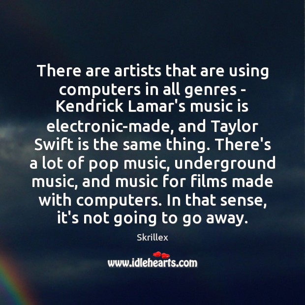 There are artists that are using computers in all genres – Kendrick Image