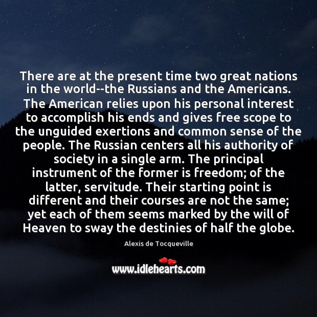 There are at the present time two great nations in the world–the Image