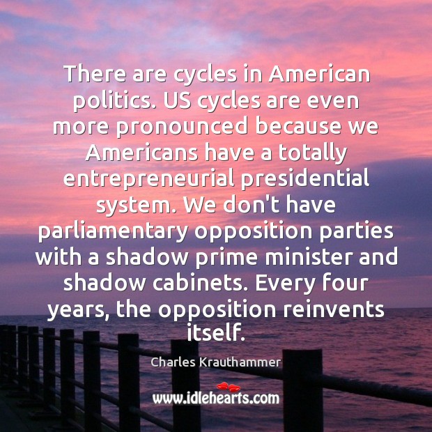 There are cycles in American politics. US cycles are even more pronounced Image