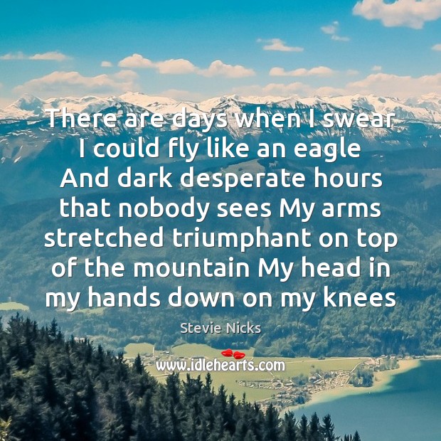 There are days when I swear I could fly like an eagle Image