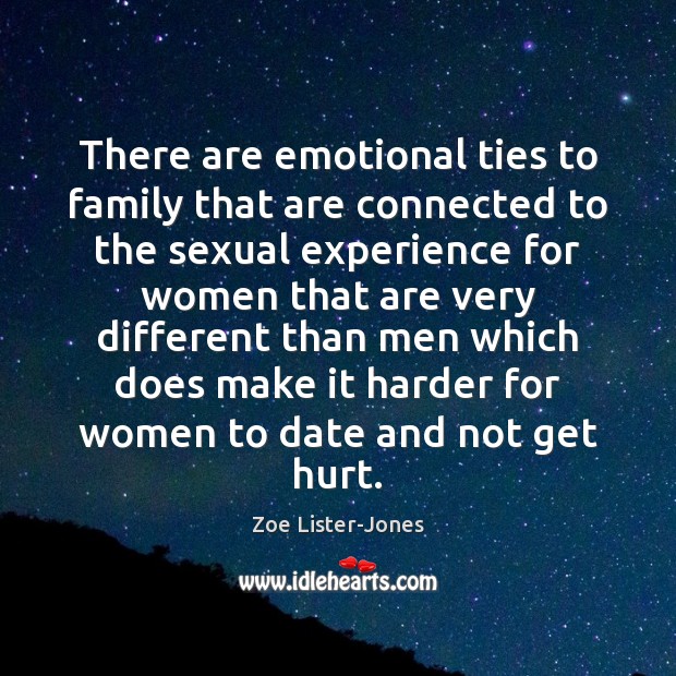 There are emotional ties to family that are connected to the sexual Zoe Lister-Jones Picture Quote