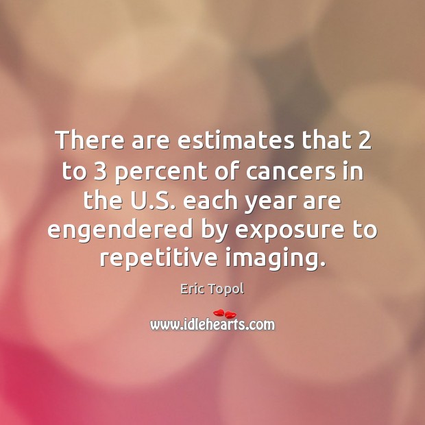 There are estimates that 2 to 3 percent of cancers in the U.S. Image
