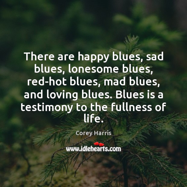 There are happy blues, sad blues, lonesome blues, red-hot blues, mad blues, Image