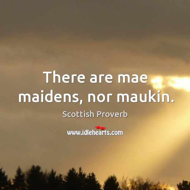 There are mae maidens, nor maukin. Image