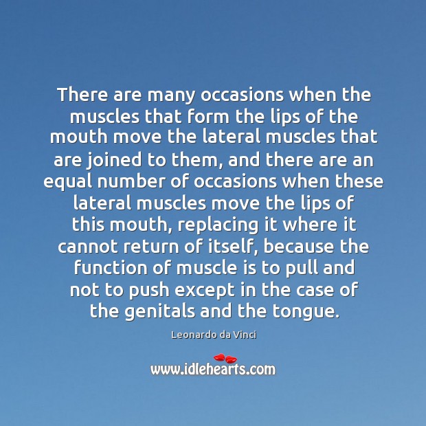 There are many occasions when the muscles that form the lips of Leonardo da Vinci Picture Quote