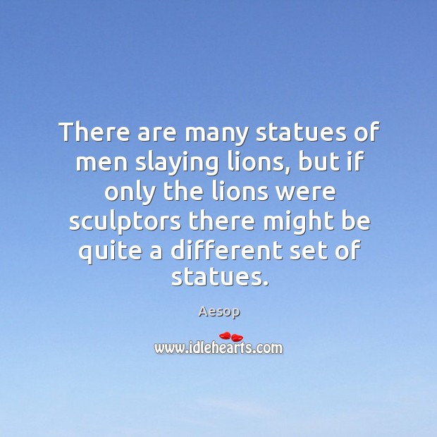 There are many statues of men slaying lions, but if only the Image