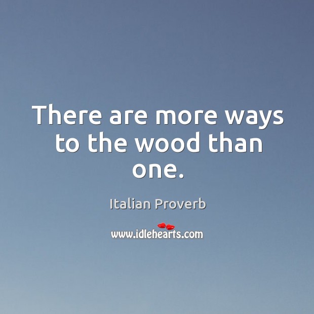 There are more ways to the wood than one. Image