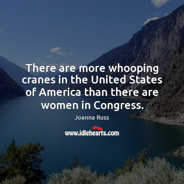 There are more whooping cranes in the United States of America than Joanna Russ Picture Quote