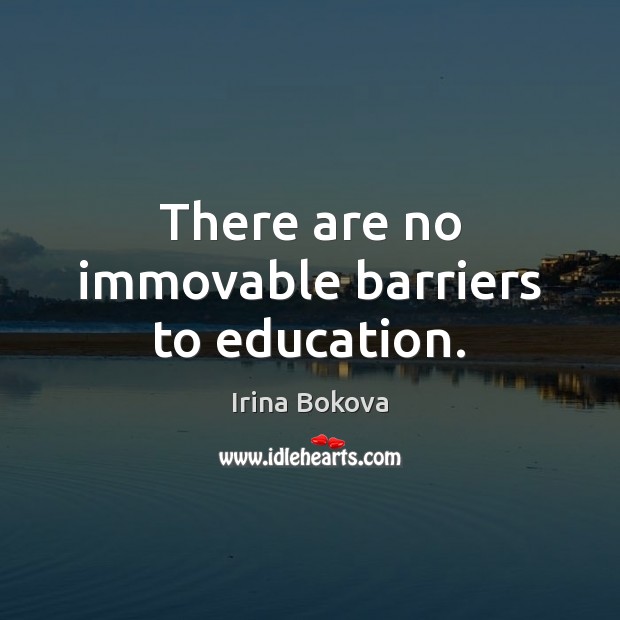 There are no immovable barriers to education. Image
