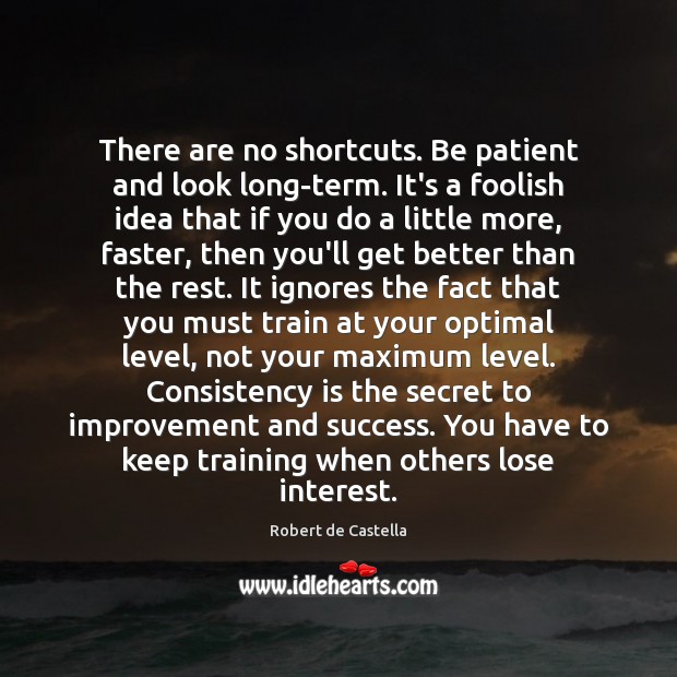 There are no shortcuts. Be patient and look long-term. It’s a foolish Secret Quotes Image