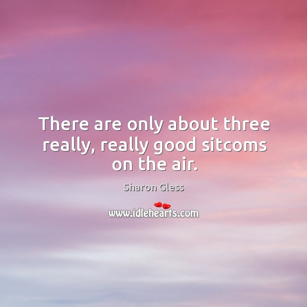 There are only about three really, really good sitcoms on the air. Sharon Gless Picture Quote