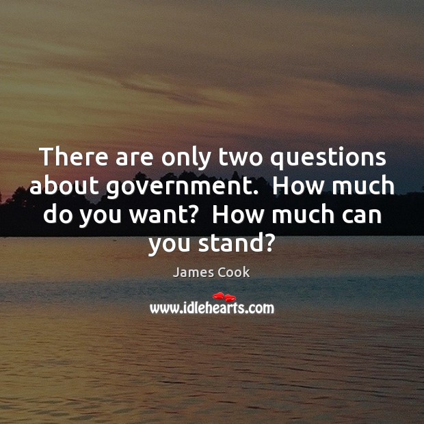 There are only two questions about government.  How much do you want? Image