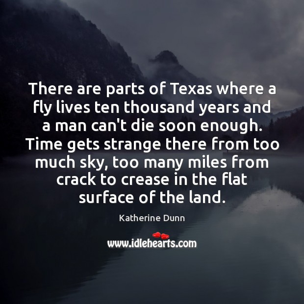 There are parts of Texas where a fly lives ten thousand years Katherine Dunn Picture Quote