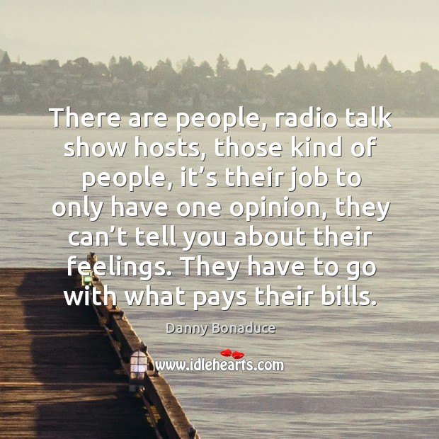 There are people, radio talk show hosts, those kind of people Danny Bonaduce Picture Quote