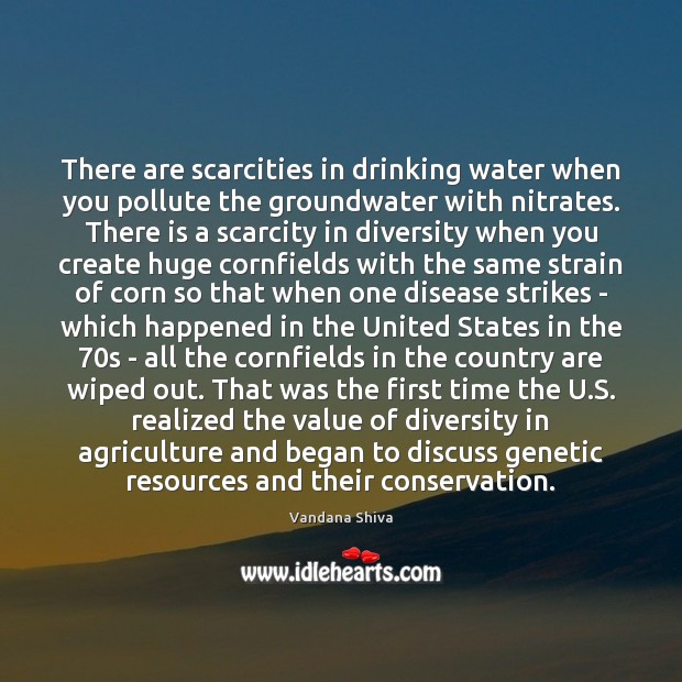 There are scarcities in drinking water when you pollute the groundwater with Image