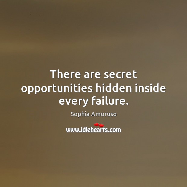 There are secret opportunities hidden inside every failure. Image