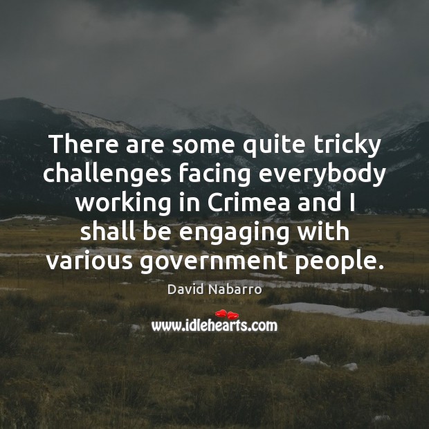 There are some quite tricky challenges facing everybody working in Crimea and Image