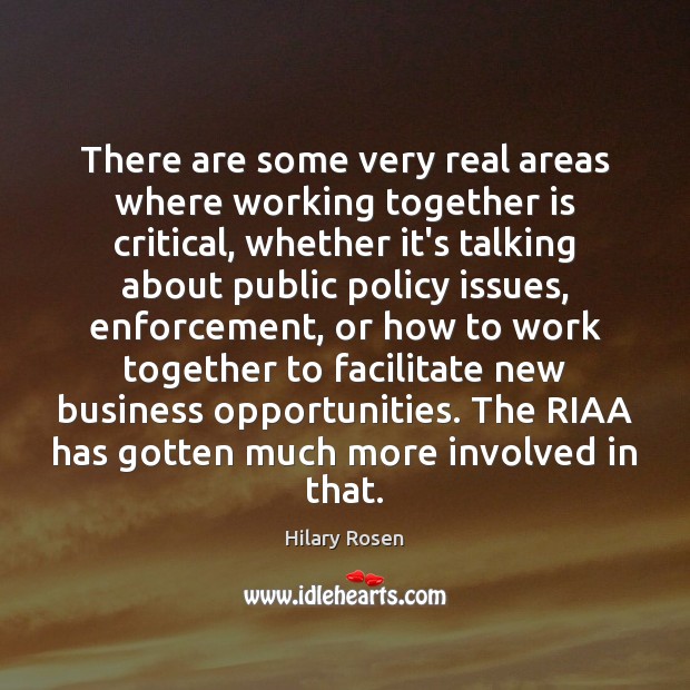 There are some very real areas where working together is critical, whether Hilary Rosen Picture Quote