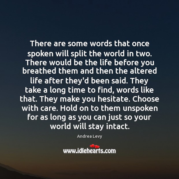 There are some words that once spoken will split the world in Image