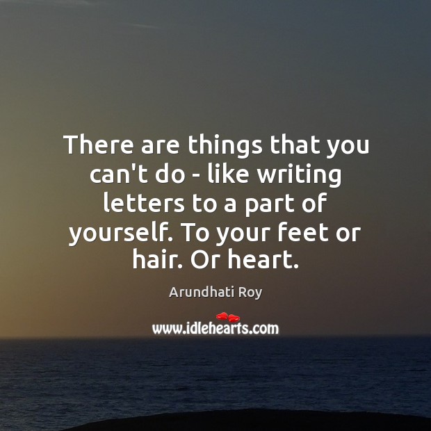 There are things that you can’t do – like writing letters to Arundhati Roy Picture Quote