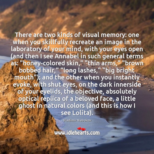 There are two kinds of visual memory: one when you skillfully recreate 