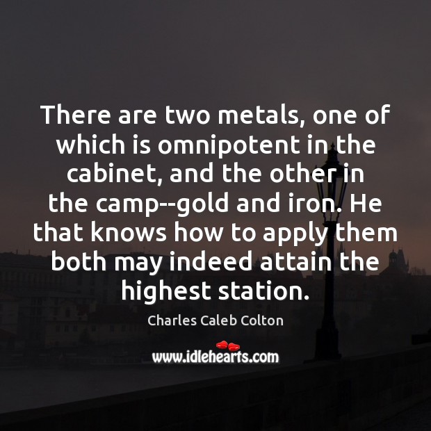 There are two metals, one of which is omnipotent in the cabinet, Image