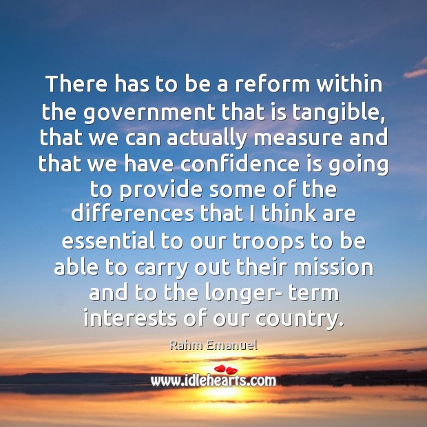 There has to be a reform within the government that is tangible, Image