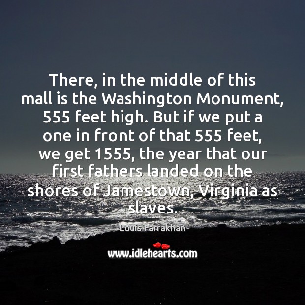There, in the middle of this mall is the Washington Monument, 555 feet Image