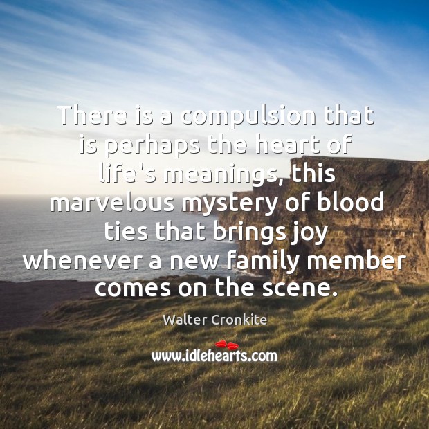 There is a compulsion that is perhaps the heart of life’s meanings, Walter Cronkite Picture Quote