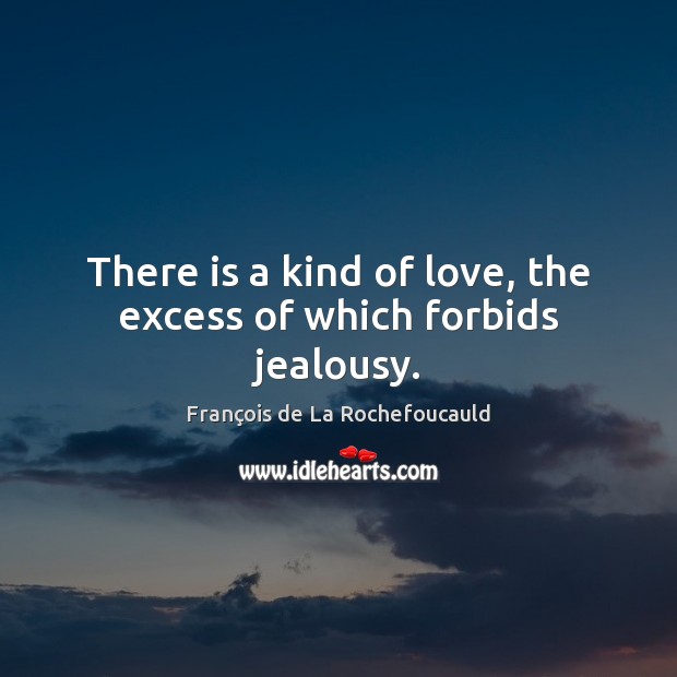 There is a kind of love, the excess of which forbids jealousy. François de La Rochefoucauld Picture Quote