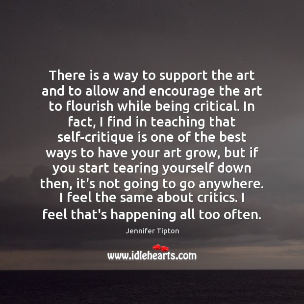There is a way to support the art and to allow and Image