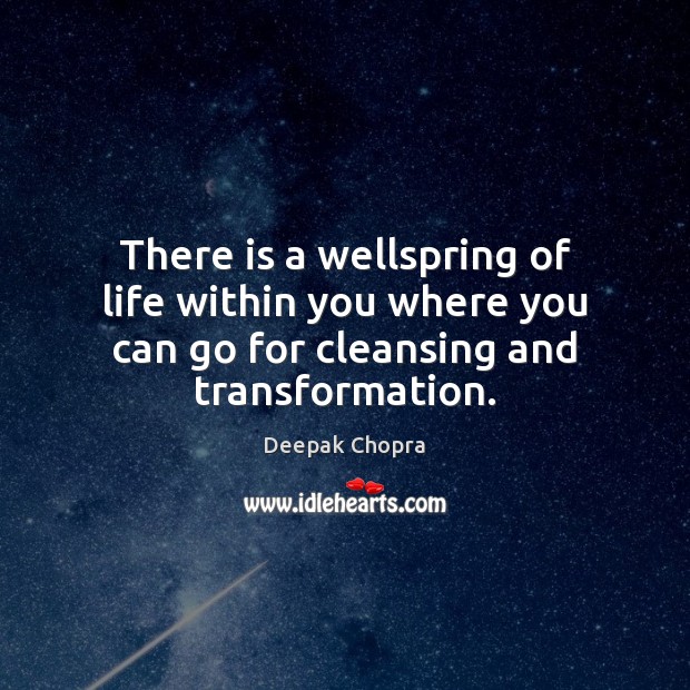 There is a wellspring of life within you where you can go Deepak Chopra Picture Quote