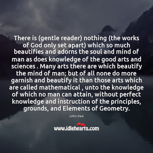 There is (gentle reader) nothing (the works of God only set apart) Image