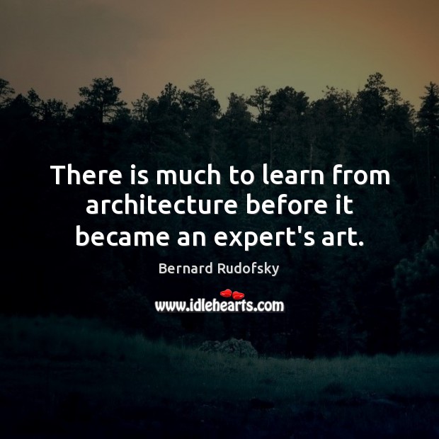 There is much to learn from architecture before it became an expert’s art. Image