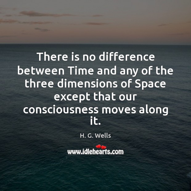 There is no difference between Time and any of the three dimensions H. G. Wells Picture Quote