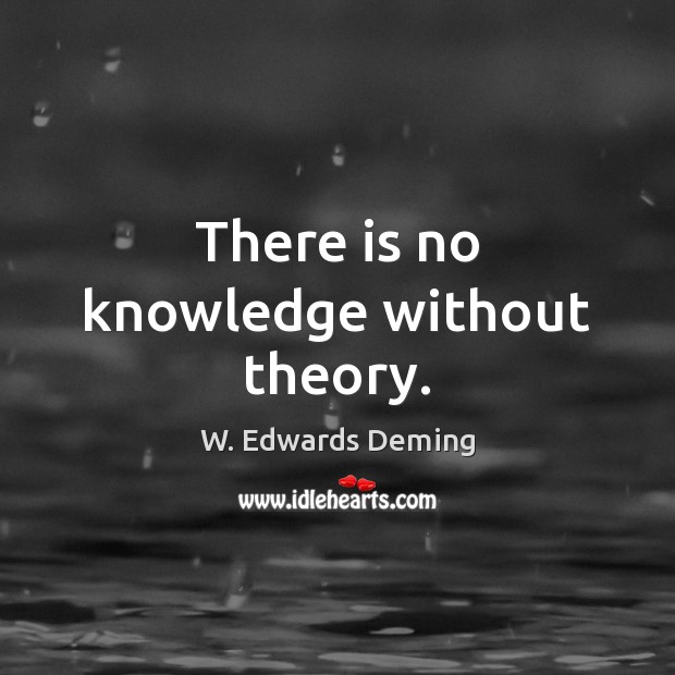 There is no knowledge without theory. W. Edwards Deming Picture Quote