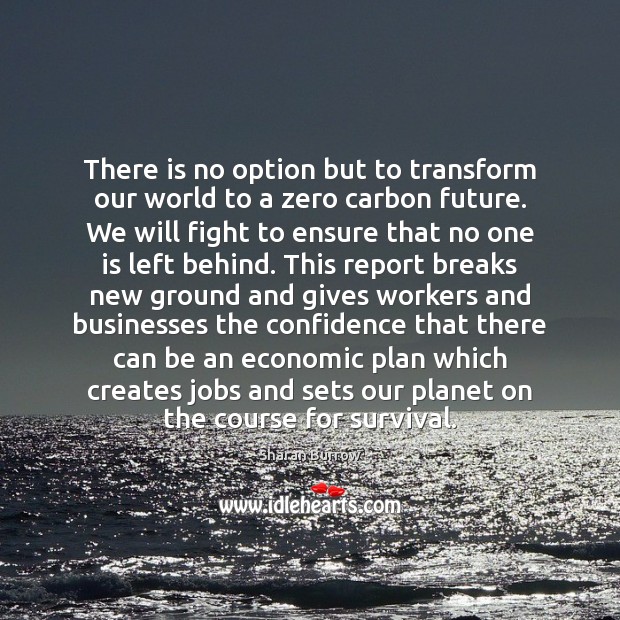 There is no option but to transform our world to a zero Image