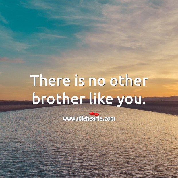 There is no other brother like you. Brother Quotes Image