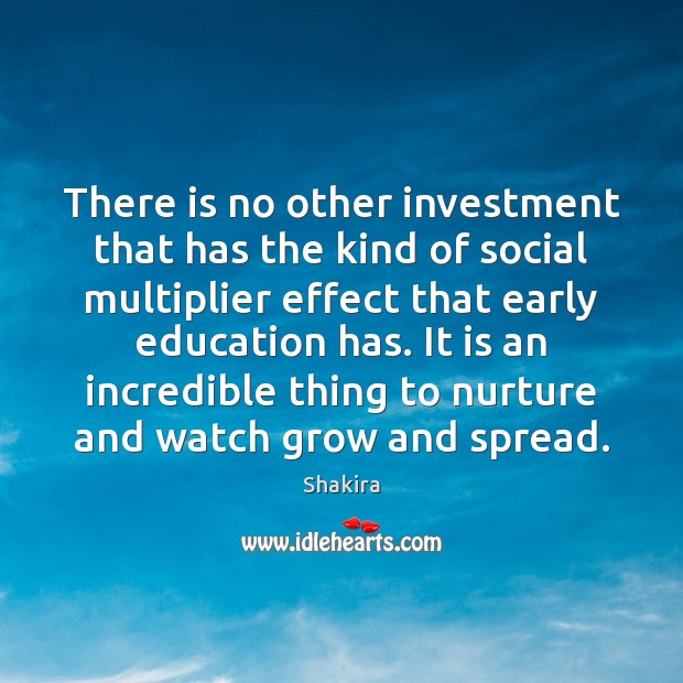 There is no other investment that has the kind of social multiplier Investment Quotes Image