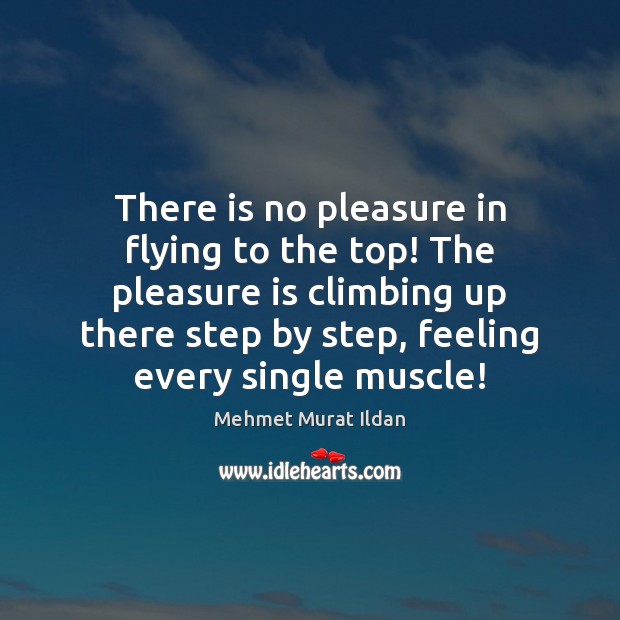 There is no pleasure in flying to the top! The pleasure is Image