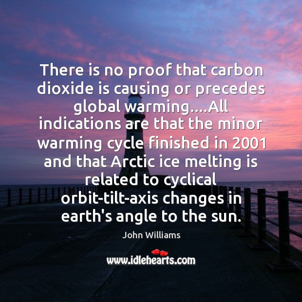 There is no proof that carbon dioxide is causing or precedes global Image