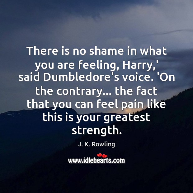 There is no shame in what you are feeling, Harry,’ said Image